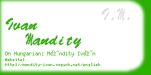 ivan mandity business card